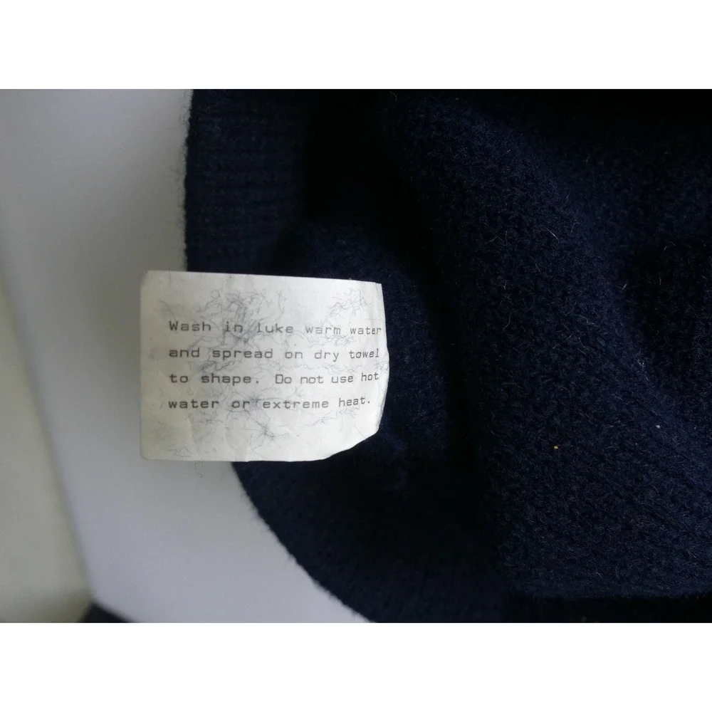 Vintage Chicago Bears Wool Blend Beanie Knit Hat Spellout‎ NFL Football
